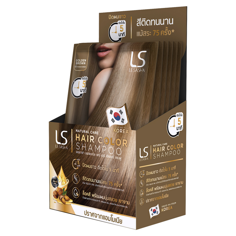LESASHA Natural Care Hair Color Shampoo (Golden Brown) 10LS00354